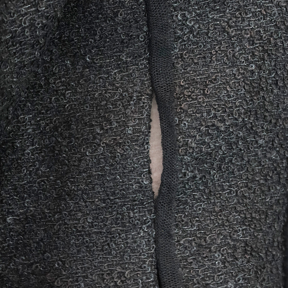 Fendi Black Wool Boucle Tweed Double-Breasted Jacket