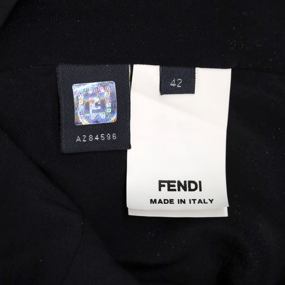 Fendi Black Wool Boucle Tweed Double-Breasted Jacket