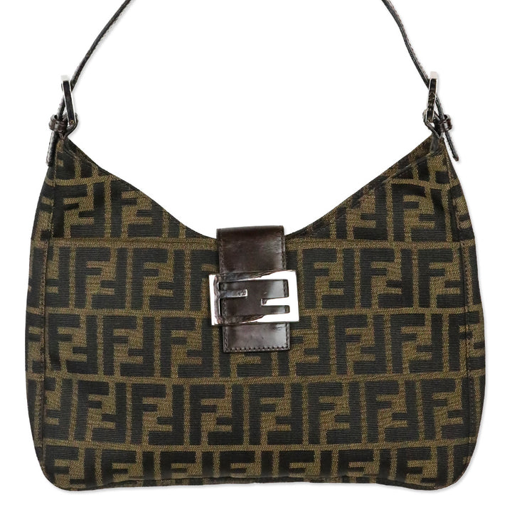 Fendi Brown Zucca Canvas Shoulder Bag