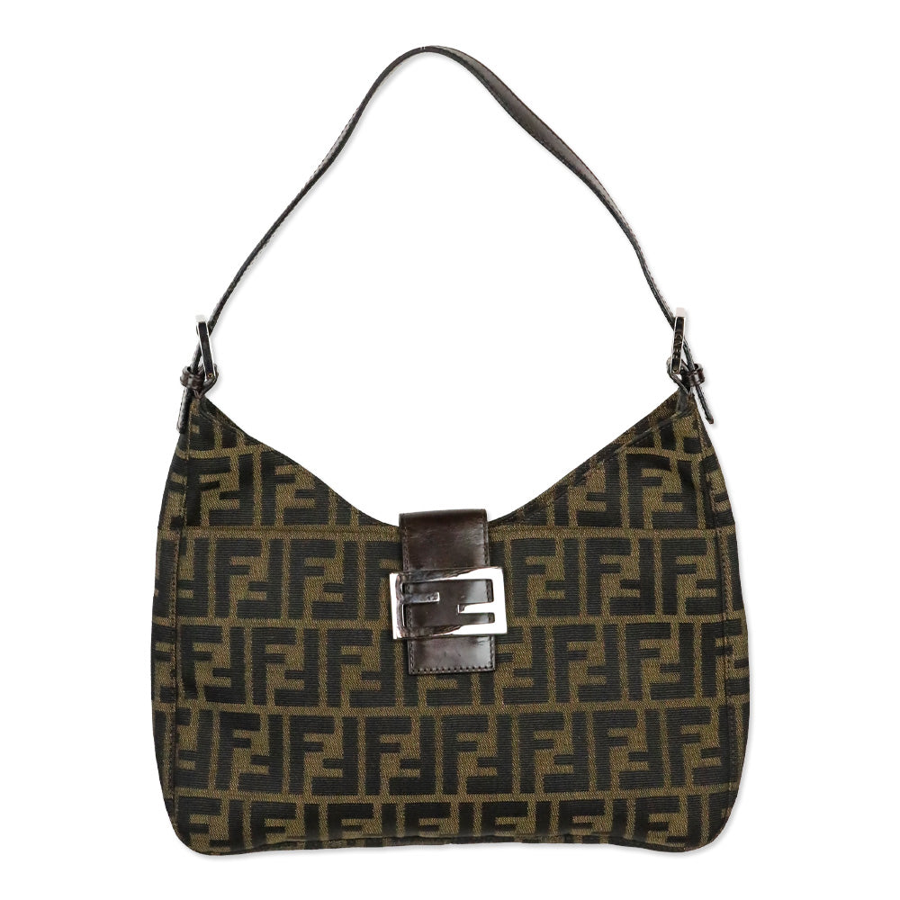 Fendi Brown Zucca Canvas Shoulder Bag