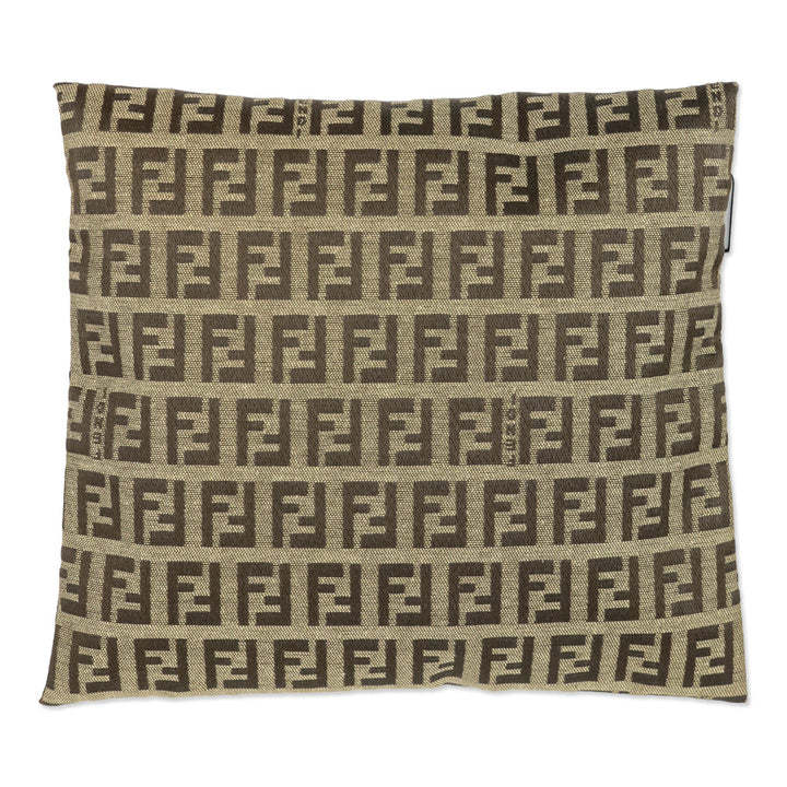 Fendi Brown Zucca Monogram Canvas Zip Pouch