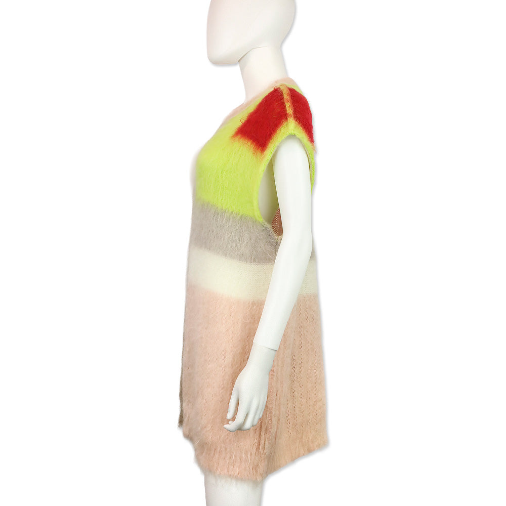 Fendi Colorblock Mohair Blend Knit Sweater Vest