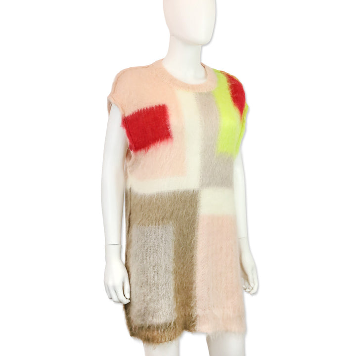 Fendi Colorblock Mohair Blend Knit Sweater Vest