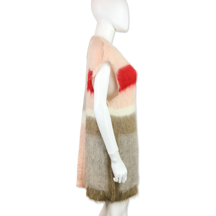 Fendi Colorblock Mohair Blend Knit Sweater Vest