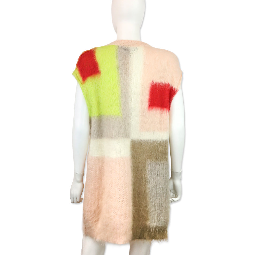Fendi Colorblock Mohair Blend Knit Sweater Vest