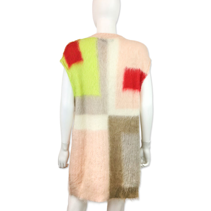 Fendi Colorblock Mohair Blend Knit Sweater Vest