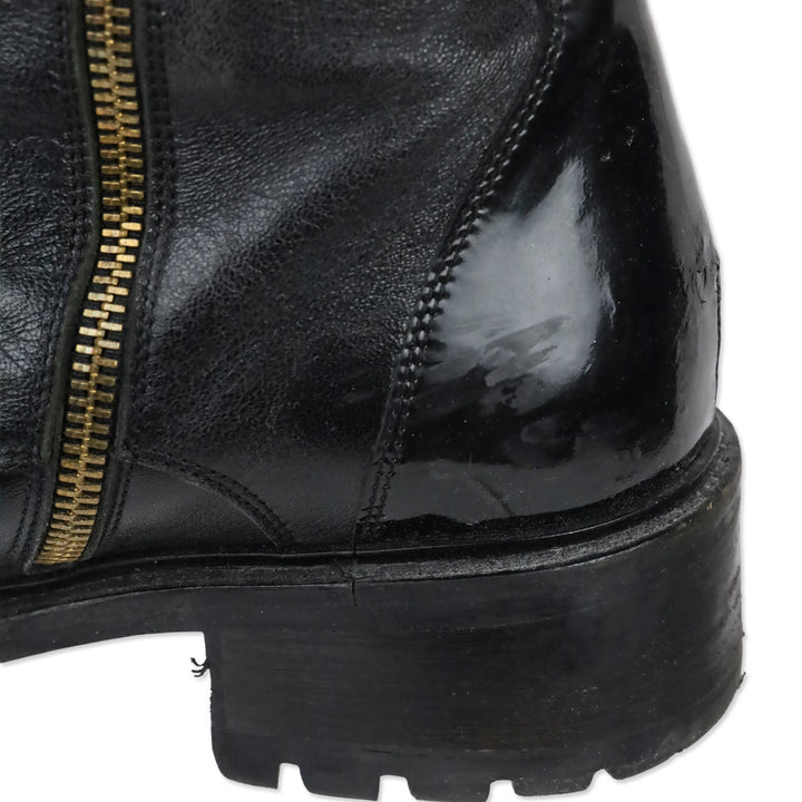Fendi FF Grommet Lace-Up Knee High Combat Boots