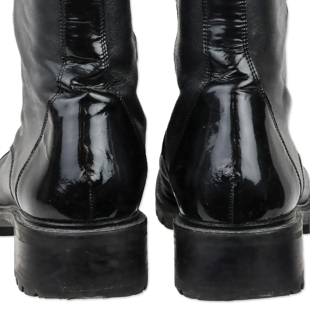 Fendi FF Grommet Lace-Up Knee High Combat Boots