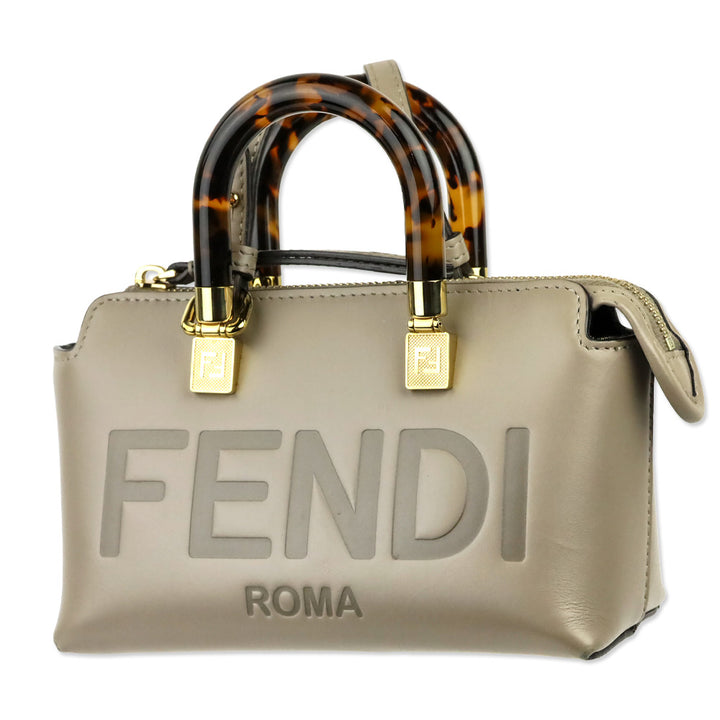 Fendi Mini Logo Embossed Leather By The Way Top Handle Bag