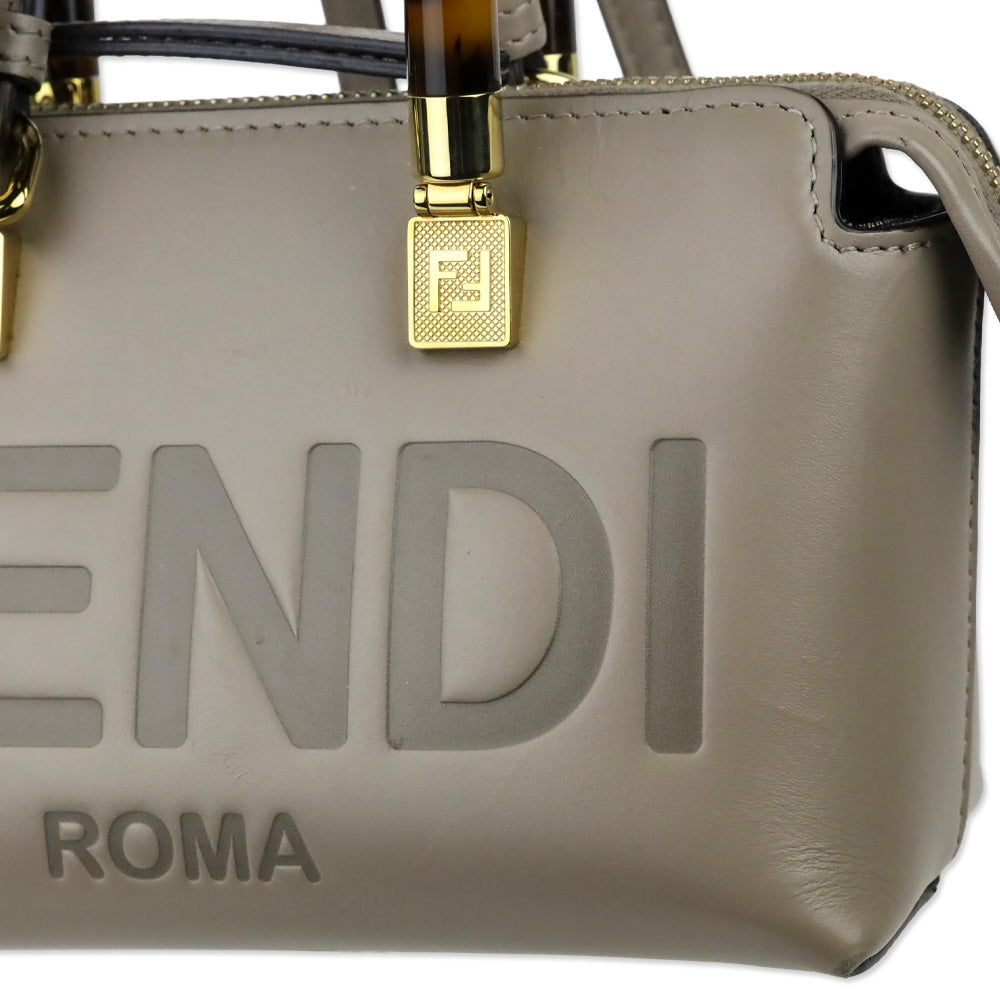 Fendi Mini Logo Embossed Leather By The Way Top Handle Bag