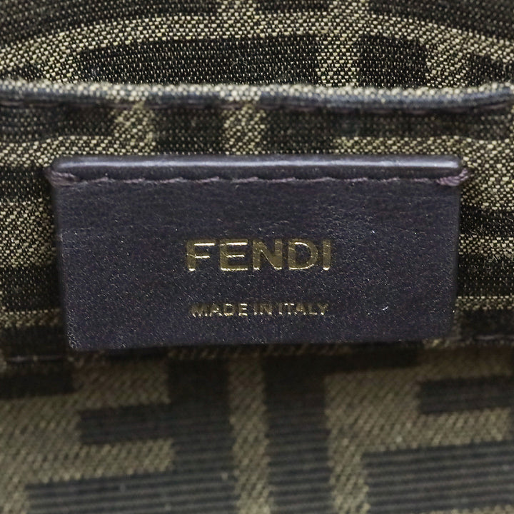 Fendi Mini Logo Embossed Leather By The Way Top Handle Bag