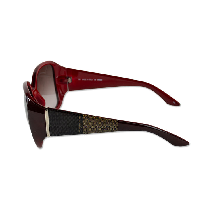 Fendi Red Plastic Square Sunglasses