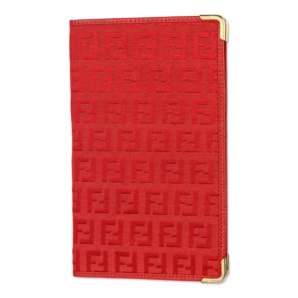 Fendi Red Zucca Canvas Bifold Wallet