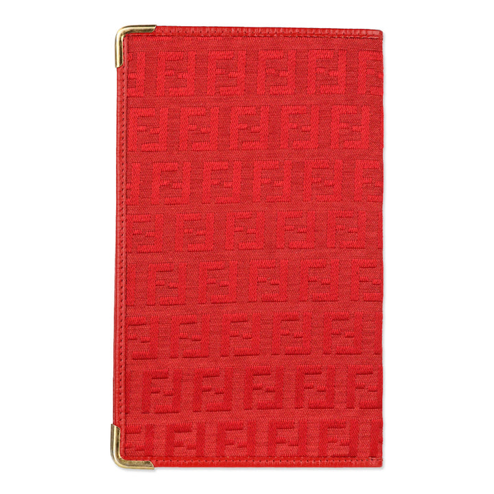 Fendi Red Zucca Canvas Bifold Wallet