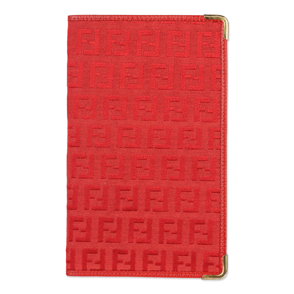 Fendi Red Zucca Canvas Bifold Wallet