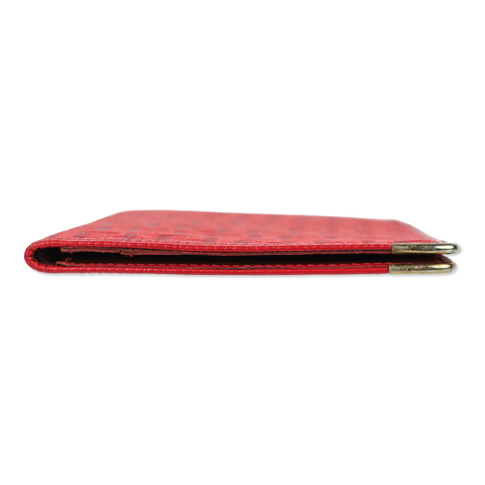 Fendi Red Zucca Canvas Bifold Wallet