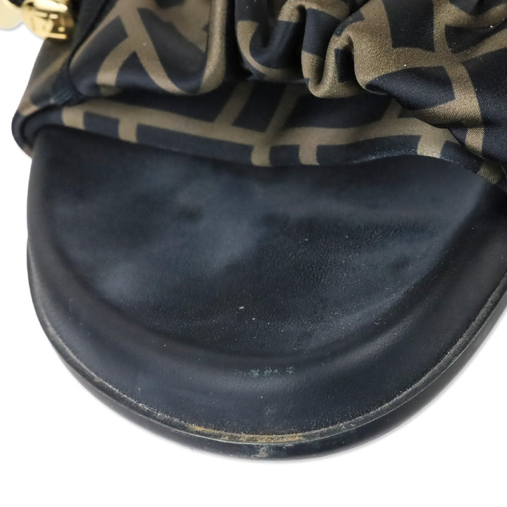 Fendi Tobacco Nero Illusion FF Slide Sandals