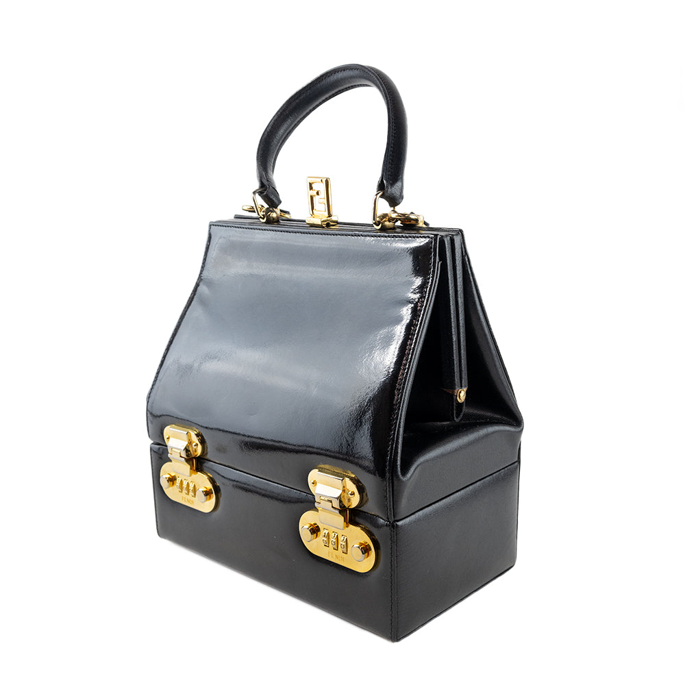 Fendi Vintage Train Case Cosmetic Top Handle