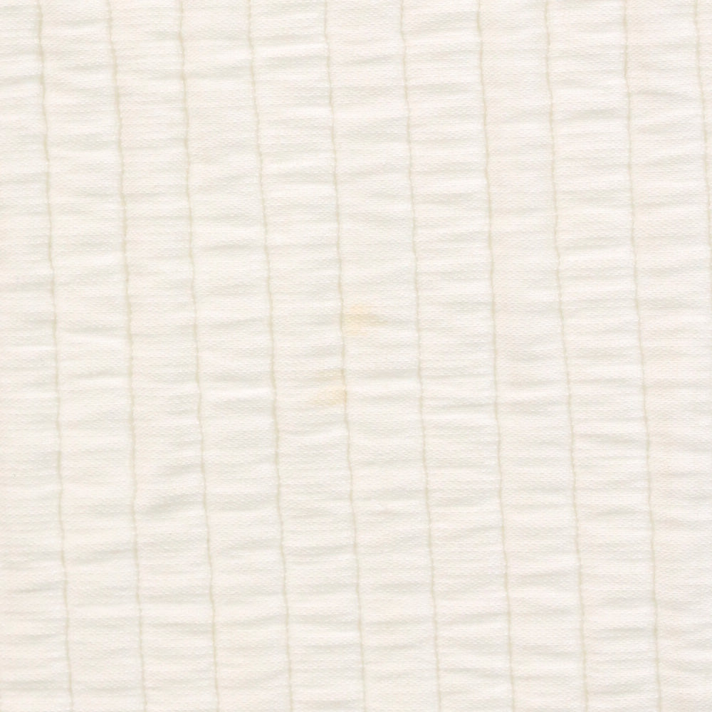 Fendi Off White Ribbed Ruffle Lapel Coat