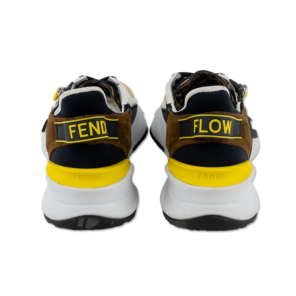 Fendi Yellow/White Flow Sneakers