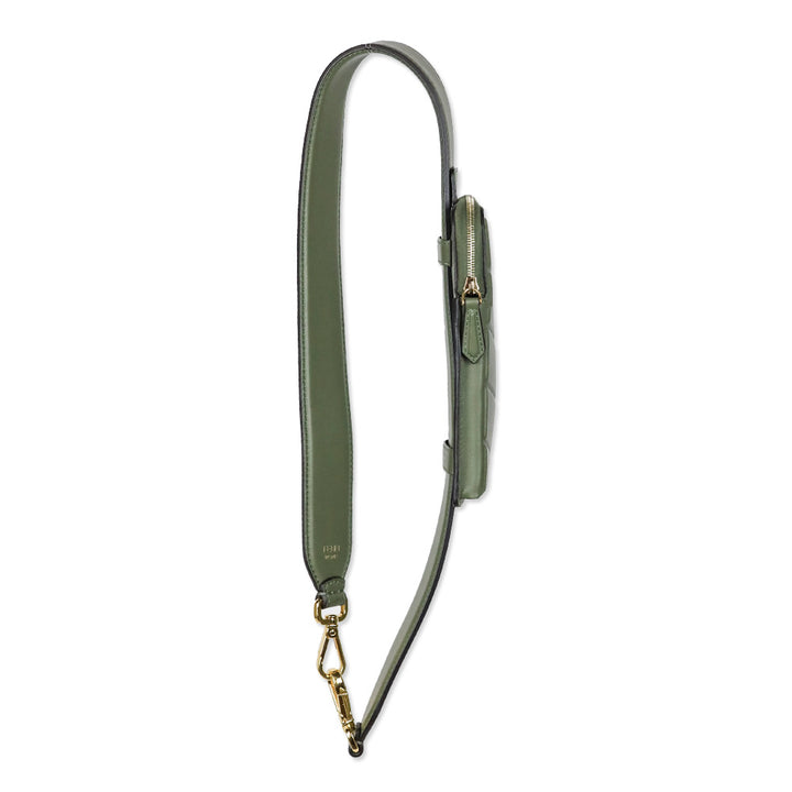 Fendi Olive Green Vitello Grace Matte Cell Pocket Bag