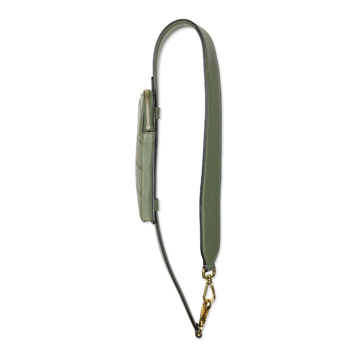 Fendi Olive Green Vitello Grace Matte Cell Pocket Bag