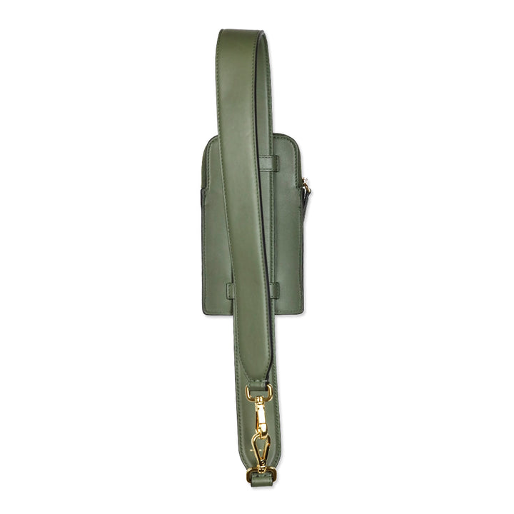 Fendi Olive Green Vitello Grace Matte Cell Pocket Bag
