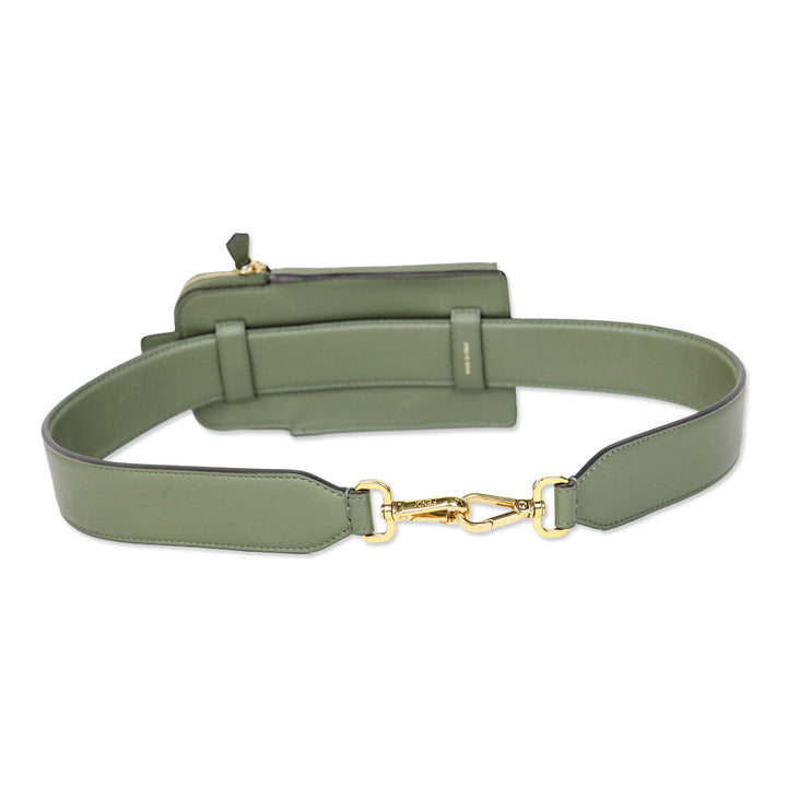 Fendi Olive Green Vitello Grace Matte Cell Pocket Bag