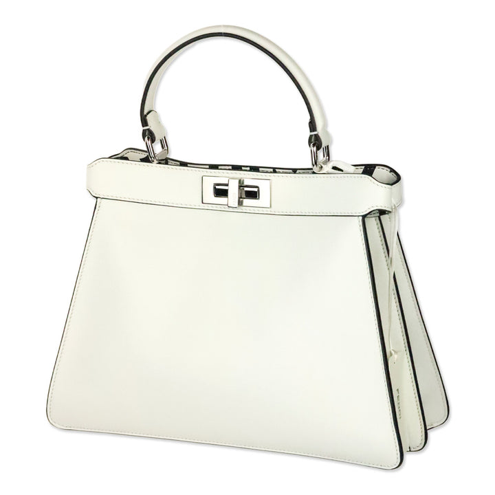 Fendi by Marc Jacobs White Leather Peekaboo ISeeU Medium Bag