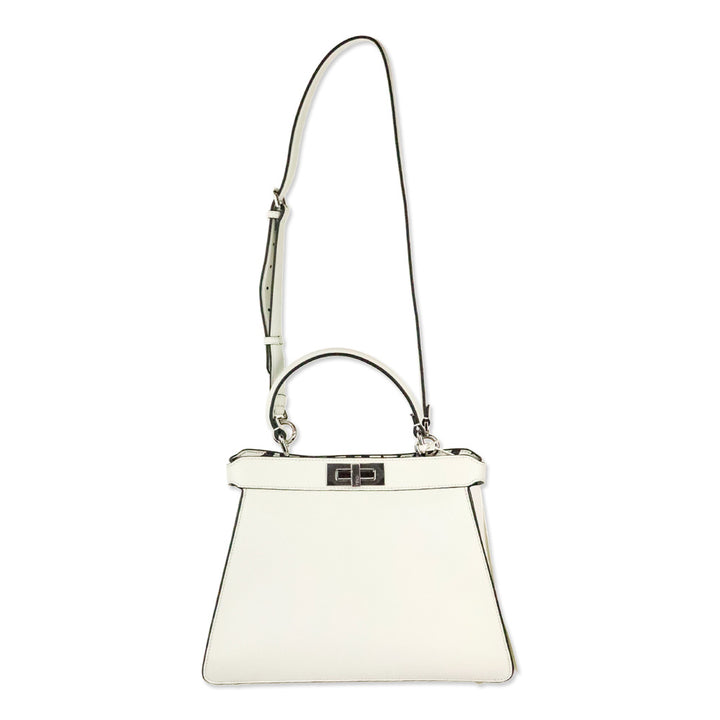 Fendi by Marc Jacobs White Leather Peekaboo ISeeU Medium Bag