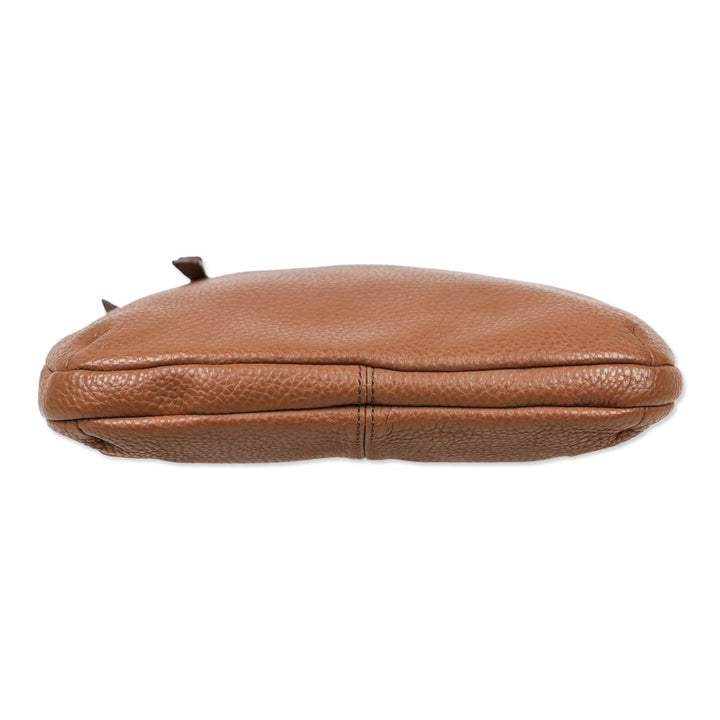 Fossil Tessa Cognac Gold Pebble Leather Crossbody Bag