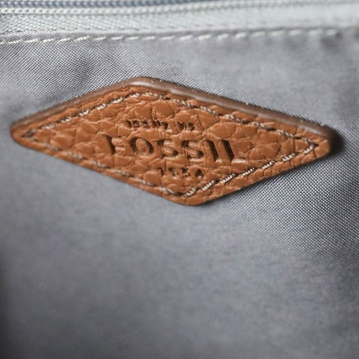 Fossil Tessa Cognac Gold Pebble Leather Crossbody Bag