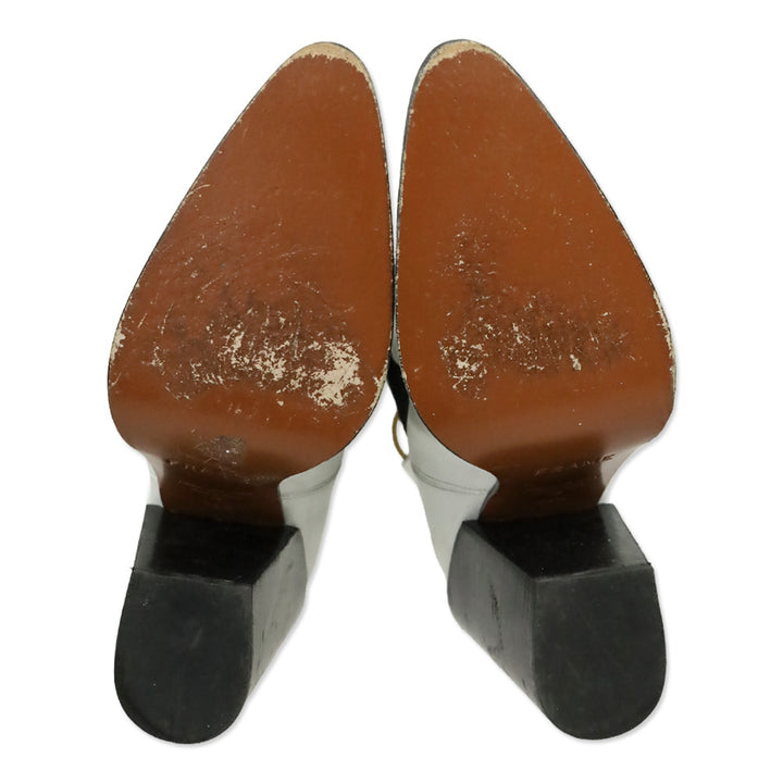 Frame Le Manhattan White Leather Bootie