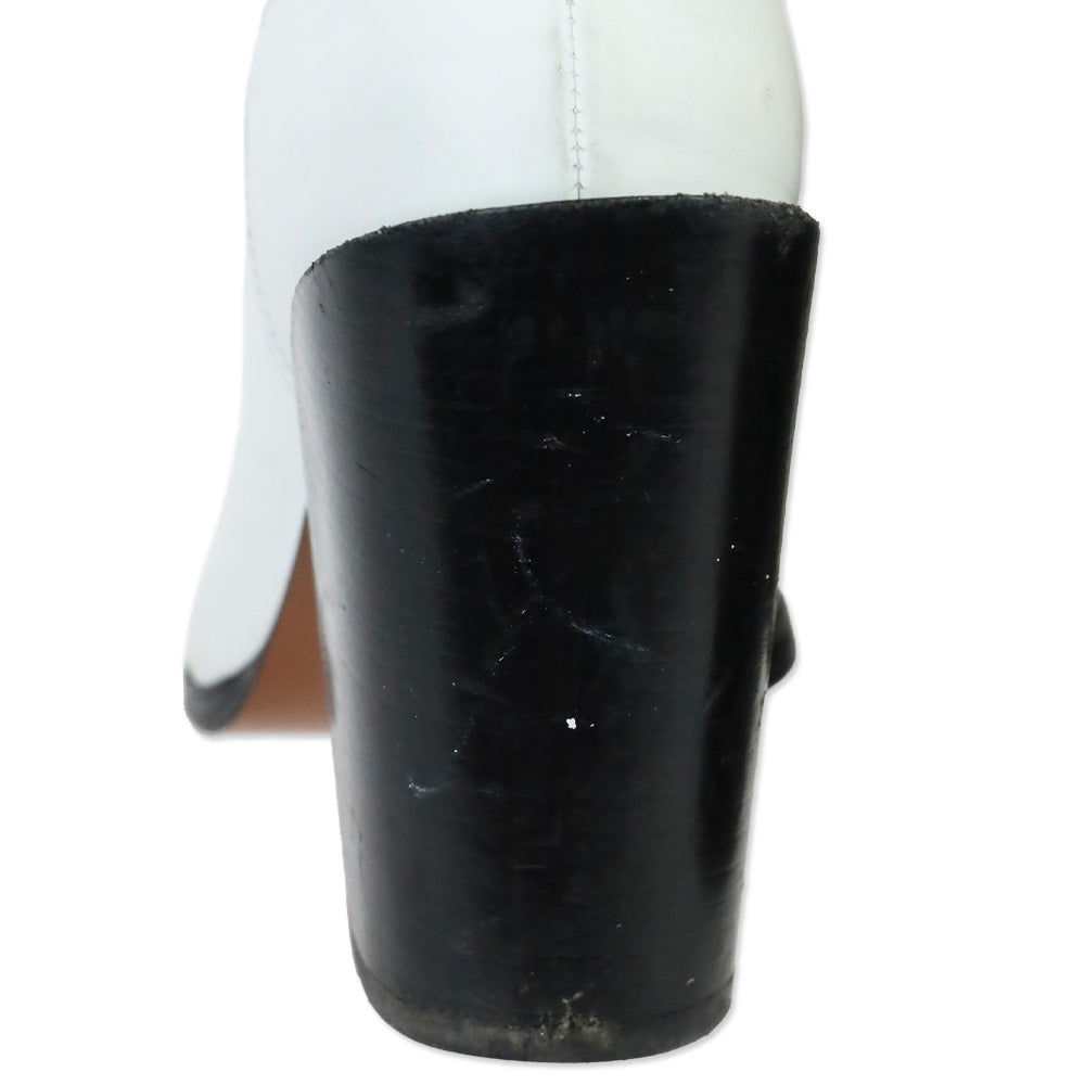 Frame Le Manhattan White Leather Bootie