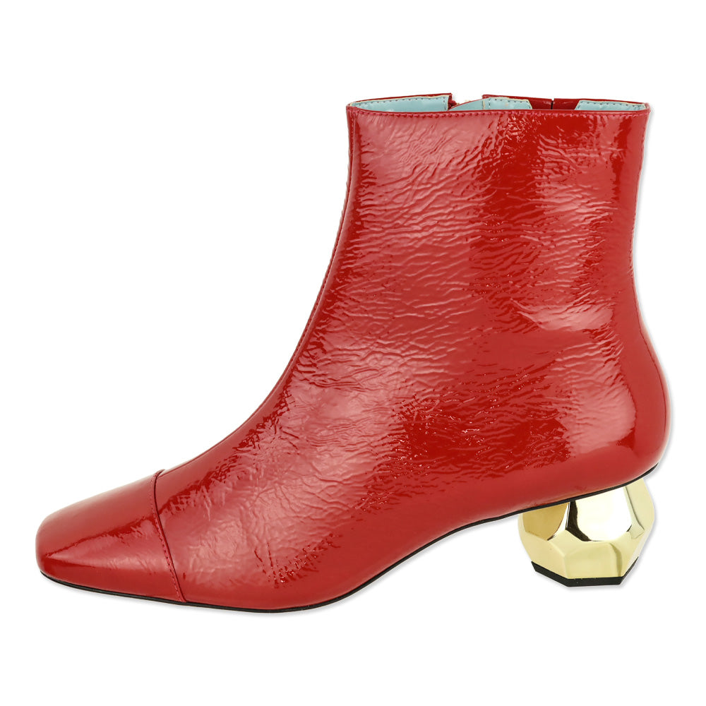 Frances Valentine Cranberry Soft Patent Leather Marnie Boot