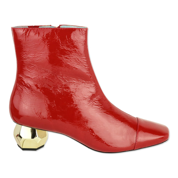 Frances Valentine Cranberry Soft Patent Leather Marnie Boot
