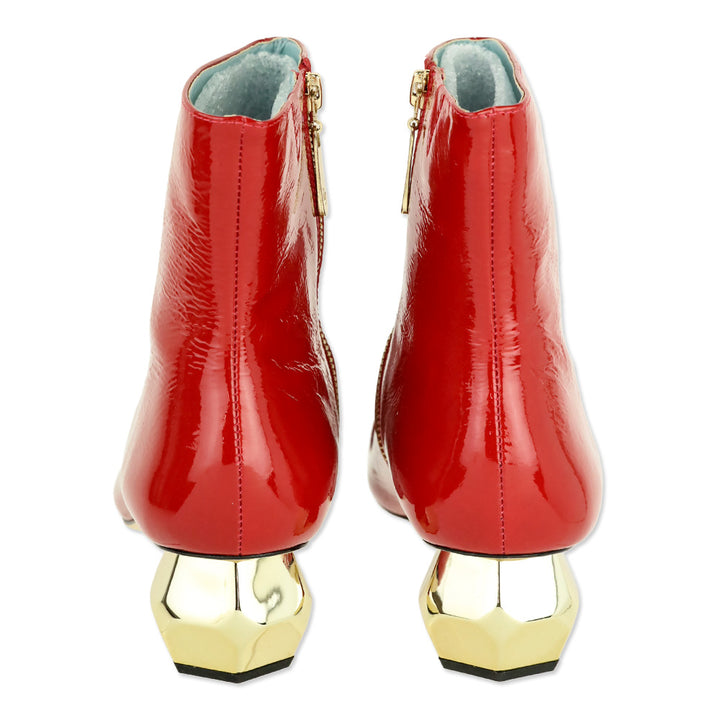 Frances Valentine Cranberry Soft Patent Leather Marnie Boot