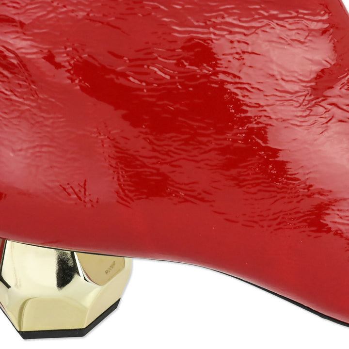 Frances Valentine Cranberry Soft Patent Leather Marnie Boot