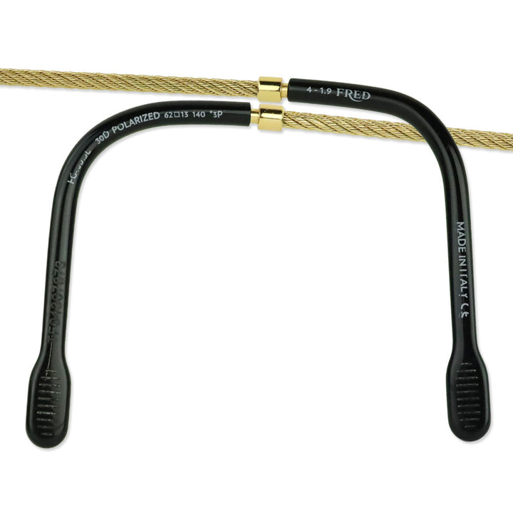Fred Force 10 Gold Smoked Lens Geometric Aviator Sunglasses