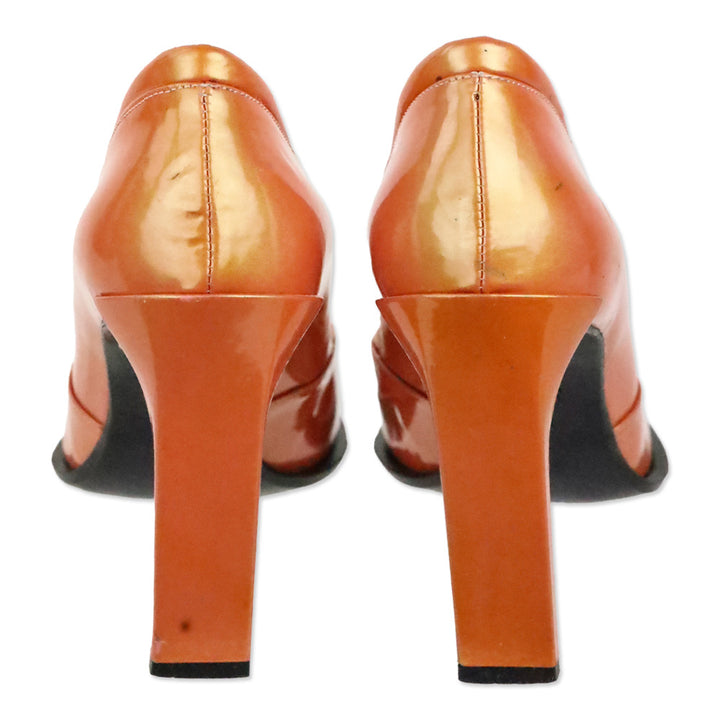 Free Lance Iridescent Orange Patent Leather Pump