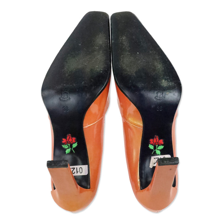 Free Lance Iridescent Orange Patent Leather Pump