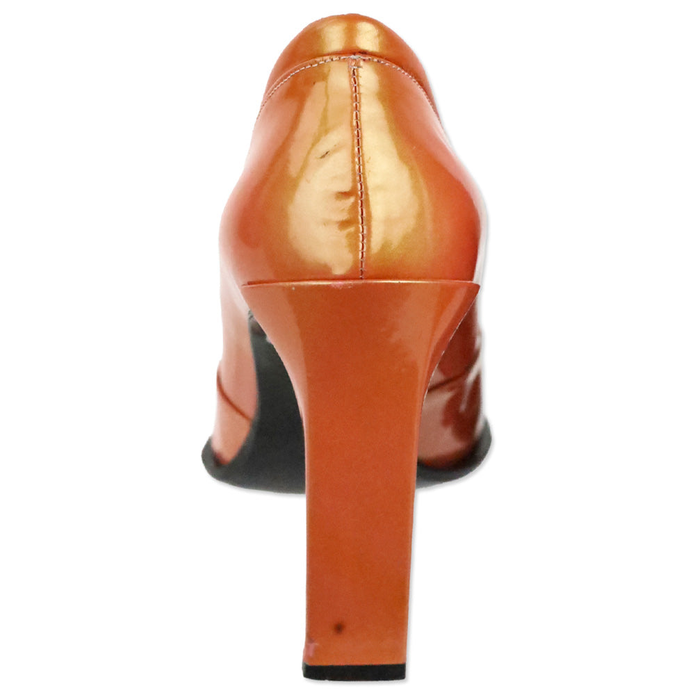 Free Lance Iridescent Orange Patent Leather Pump