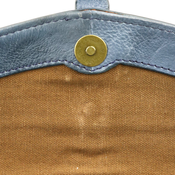 Frye Alessi Blue Studded Leather Continental Wallet