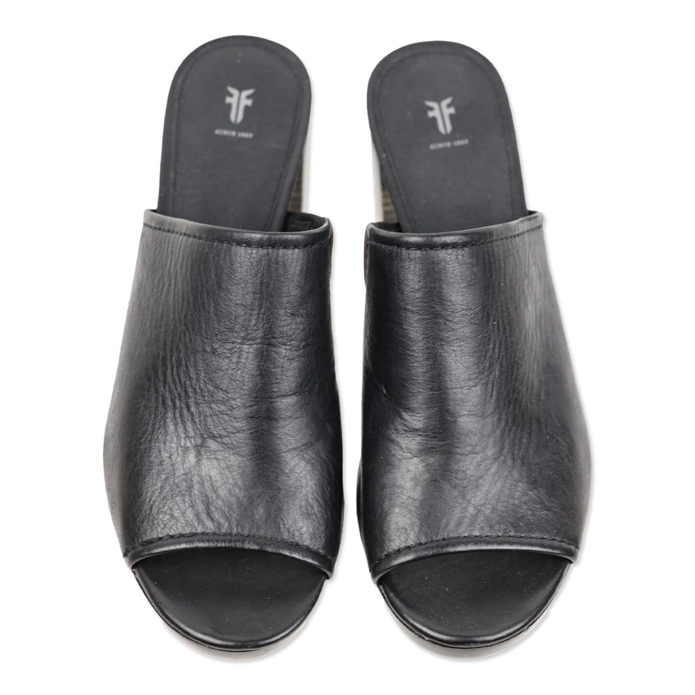 Frye Black Blake Chevron Mule
