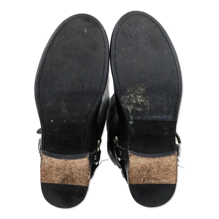 Frye Black Leather Jenna Chain Tall Boot