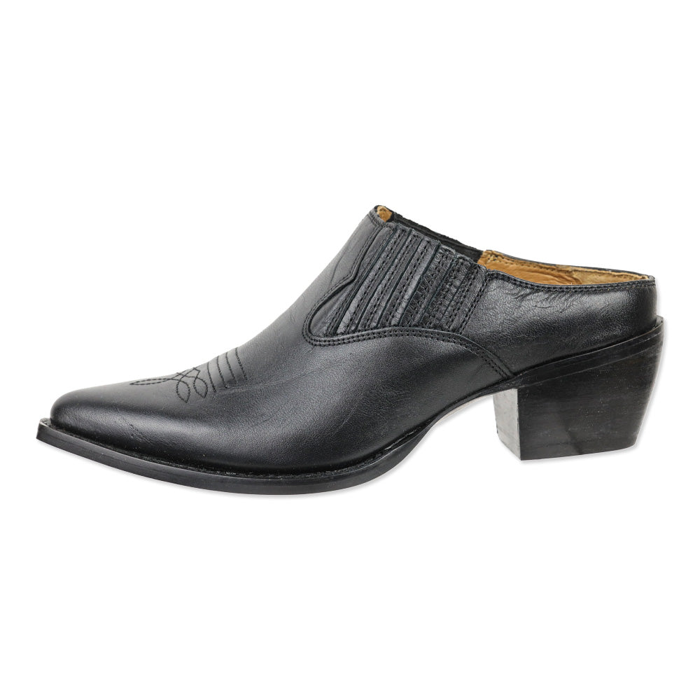Frye Black Leather Sacha Mule