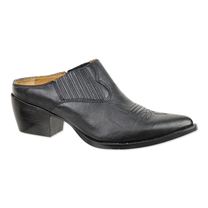 Frye Black Leather Sacha Mule