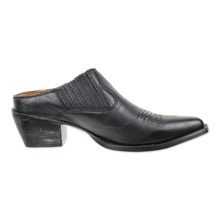 Frye Black Leather Sacha Mule