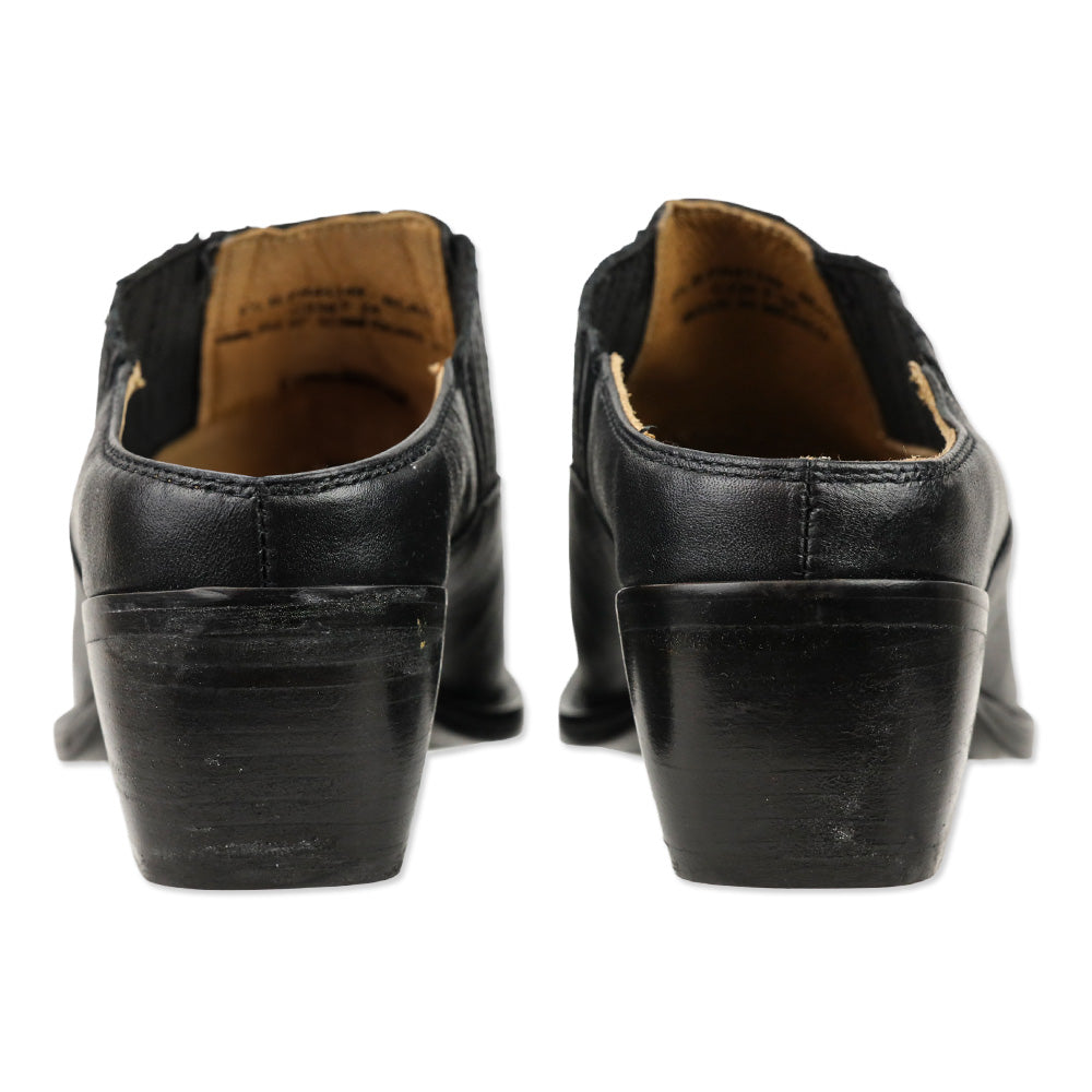 Frye Black Leather Sacha Mule