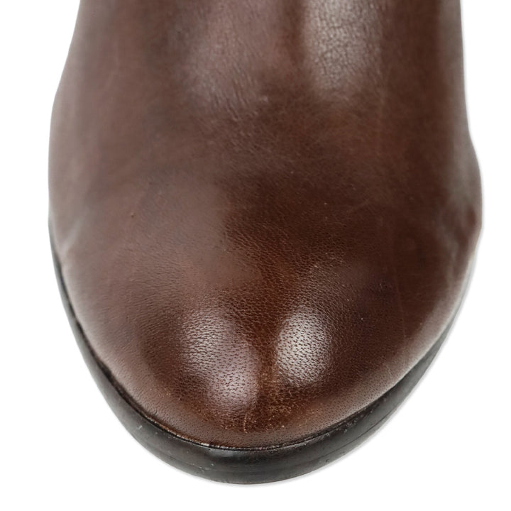 Frye Brown Vicki Tall Braided Harness Boots